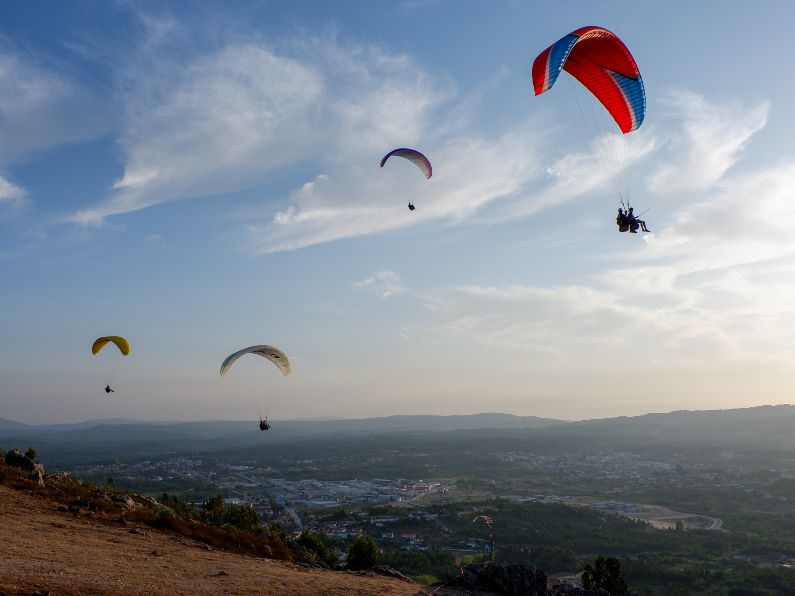 Descolagem de parapente